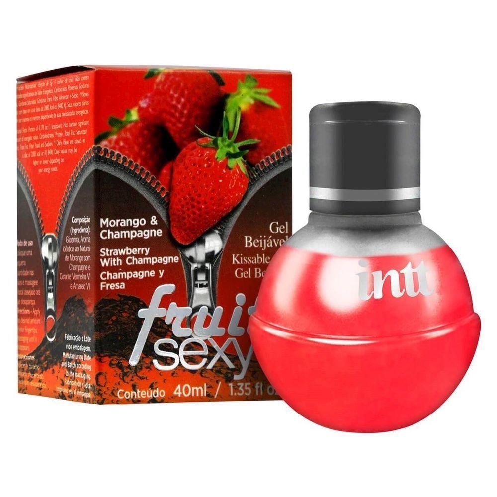 Gel Beijável Fruit Sexy Intt Sabor Morango