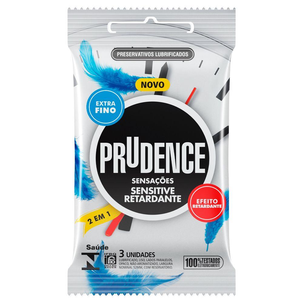 Preservativo Sensitive Retardante Prudence 3 Unidades - MimoSexy