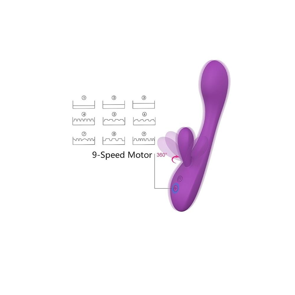 Vibrador Ponto G com Estimulador de Clitóris - Boom - S-Hande