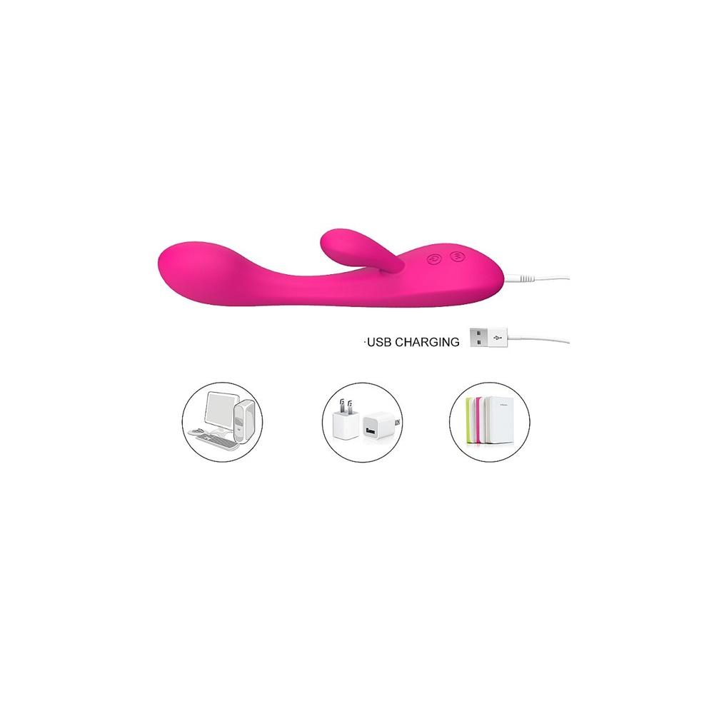 Vibrador Ponto G com Estimulador de Clitóris - Boom - S-Hande