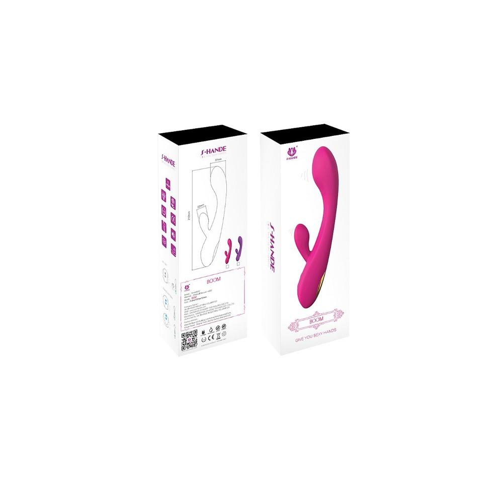 Vibrador Ponto G com Estimulador de Clitóris - Boom - S-Hande