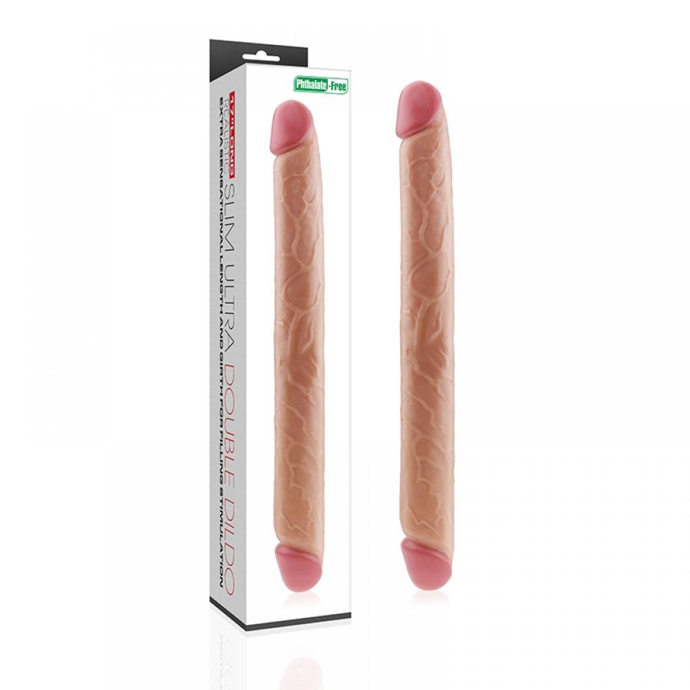 Pênis duplo 43,5 cm com Glande Avantajada - SLIM ULTRA DOUBLE DILDO