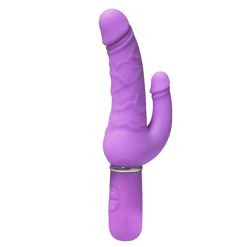 Vibrador Puro Silicone Duplo Prazer-30V - MimoSexy