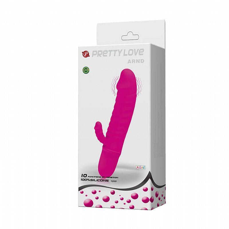 Vibrador Pênis em Puro Silicone - ARND - 10 Vibrações - Pretty Love - 5408 - MimoSexy 