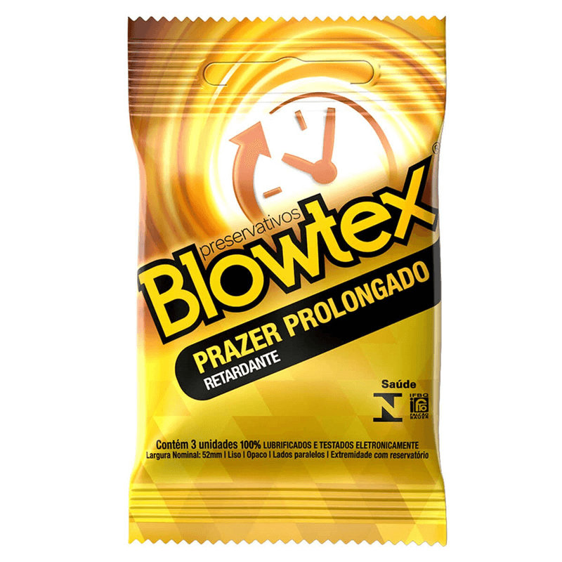 PRESERVATIVO BLOWTEX RETARDANTE - 3 UNIDADES - MimoSexy