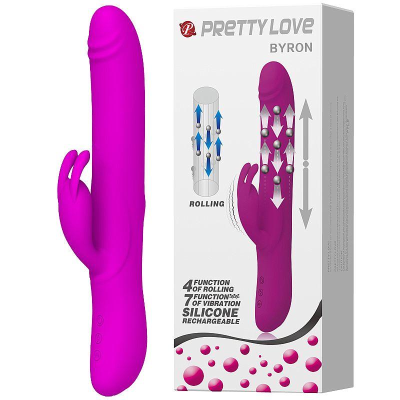 Vibrador vai e vem em Silicone Recarregável - Byron - Pretty Love - 5522 - MimoSexy