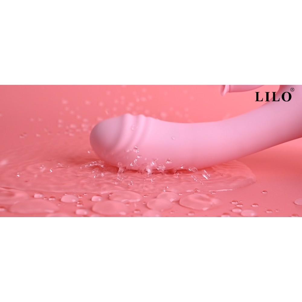 Vibrador de ponto G. Possui estimulador de clítoris, no estilo de língua - PG140