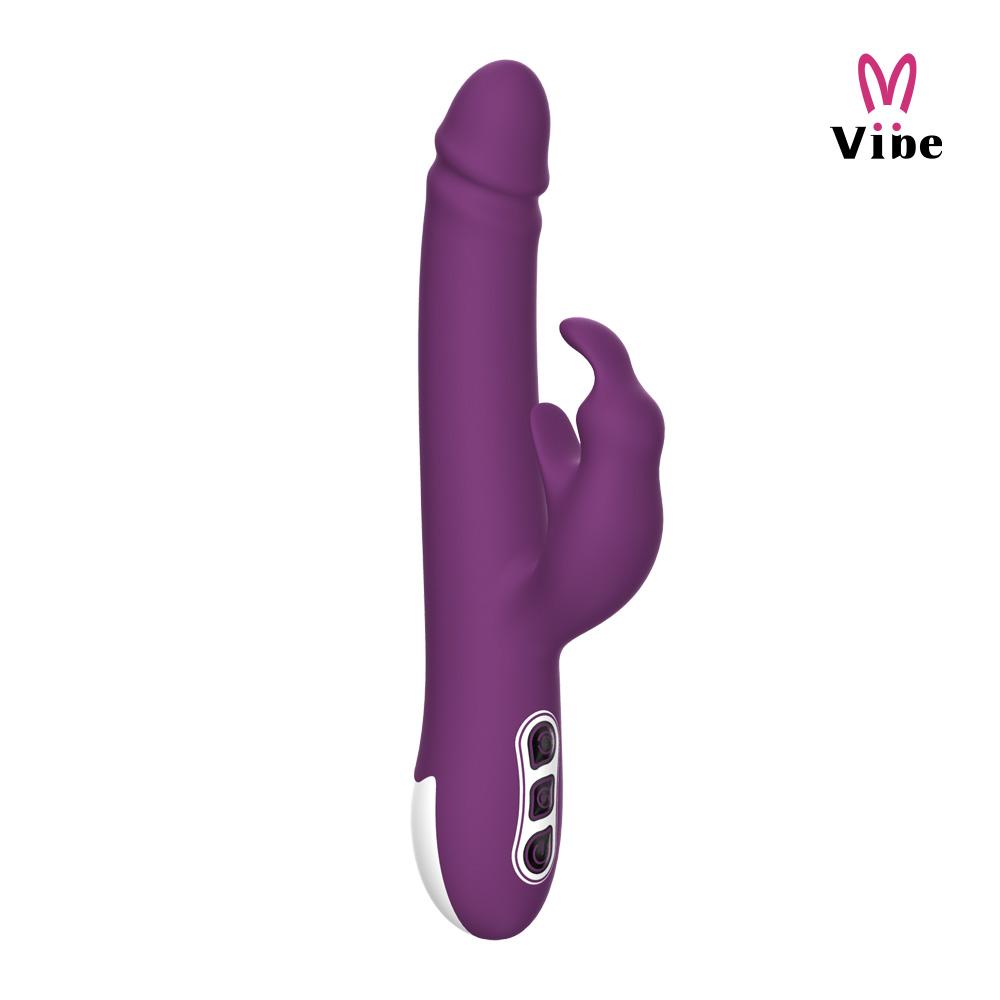 Vibrador Rotativo com plug para estimulo de clitóris ambos funcionam simultaneamente durante a estimulação - PG099 - MimoSexy