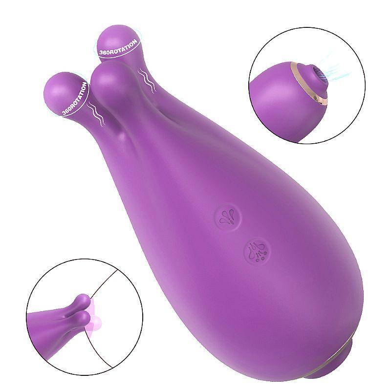 Vibrador de clitóris com Pulsação e Rotação - Kraken - S-hande - 7258 - MimoSexy