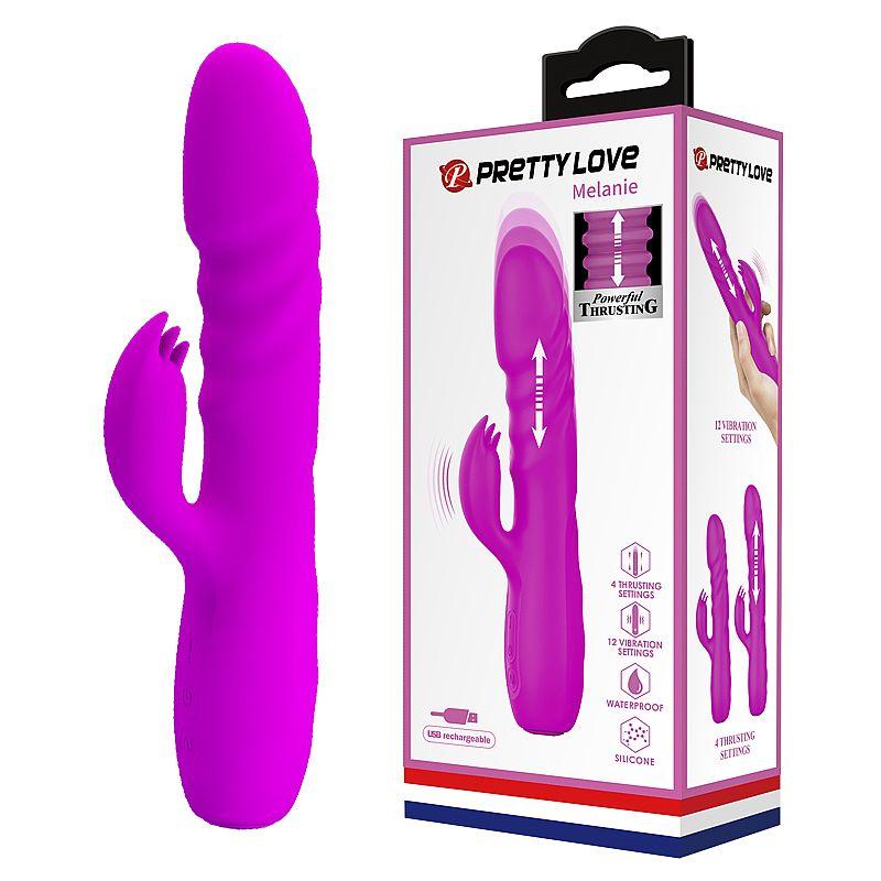 Vibrador de Ponto G e Clitóris com Vai e vem - Melanie - Pretty Love