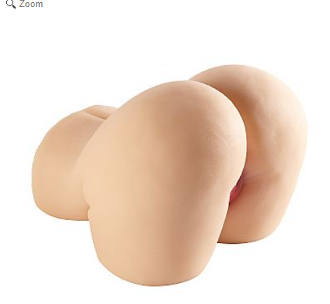 Masturbador Masculino - Formato Bunda - Vagina e Ânus com vibrador - MAIG